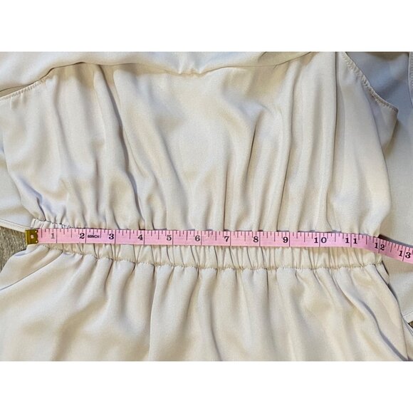 Show Me Your Mumu Caitlin Ruffle Maxi Dress OATMEAL Color Size Medium - Picture 12 of 13